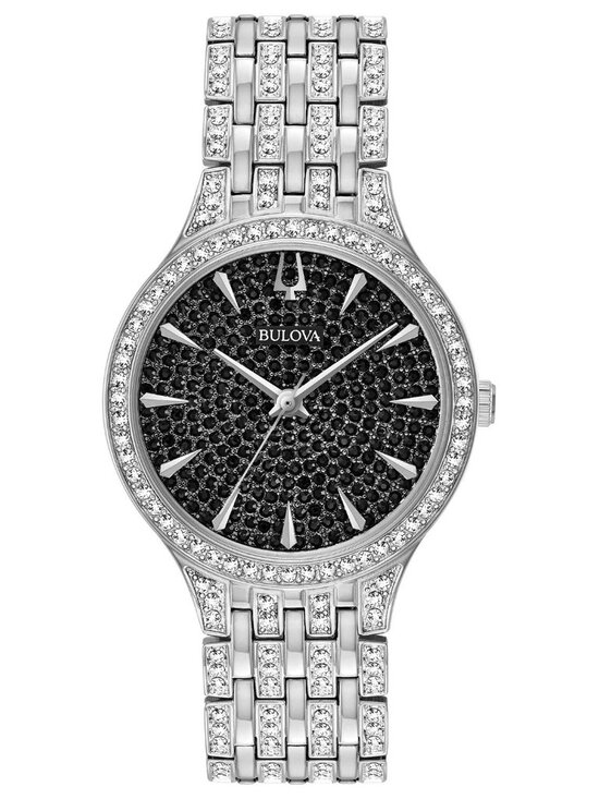 Bulova Crystal Black  Dial Ladies Watch (96L243) – NWT w/ Box